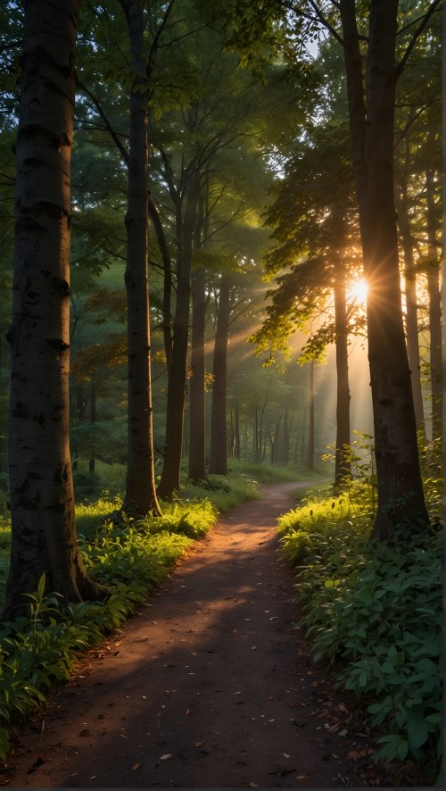 Sunlit Forest Path - Related Ghetto Wallpapers wallpaper