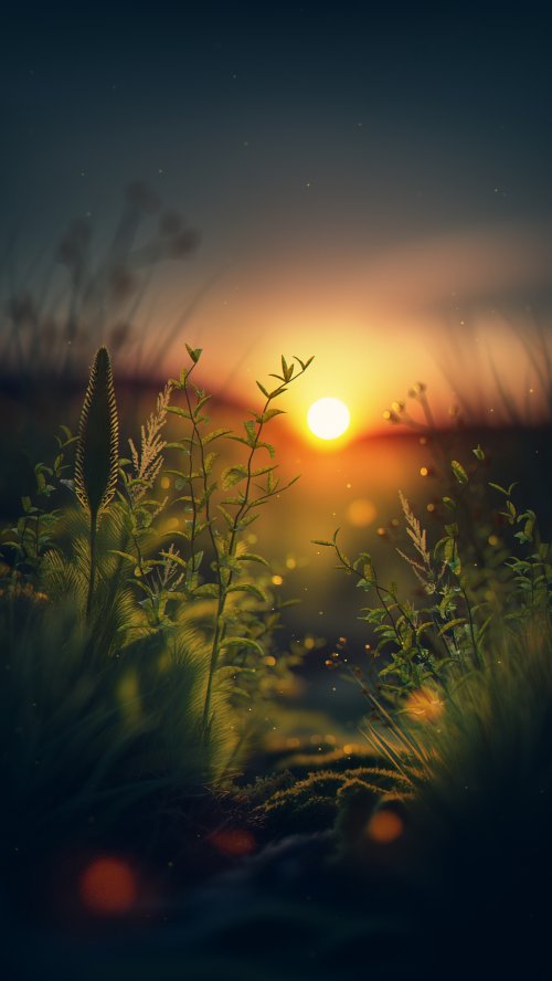 Sunset Meadow Serenity