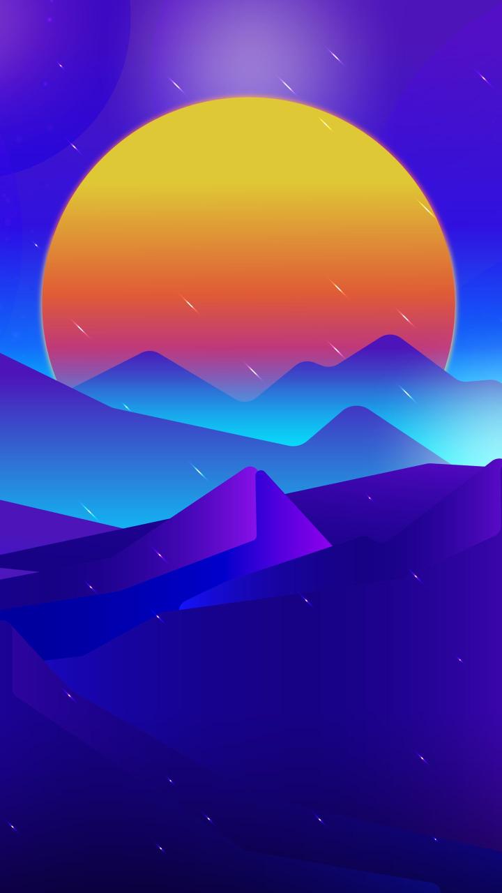 Sunset Mountain Vector