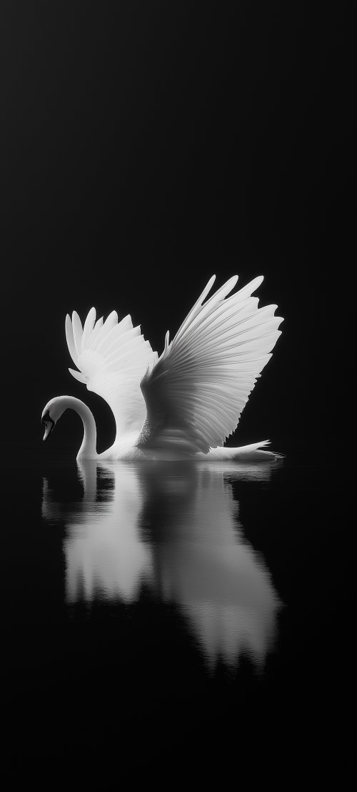 Swan's Graceful Reflection - Related 4K Wallpapers wallpaper