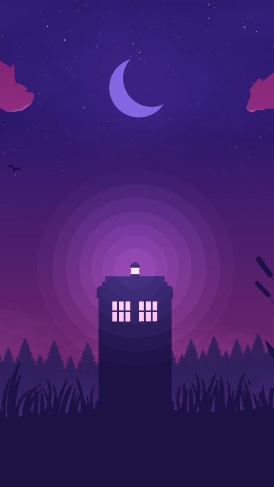 TARDIS Purple Night