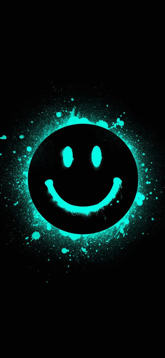Teal Smiley Face Splash - Related 4K Wallpapers wallpaper