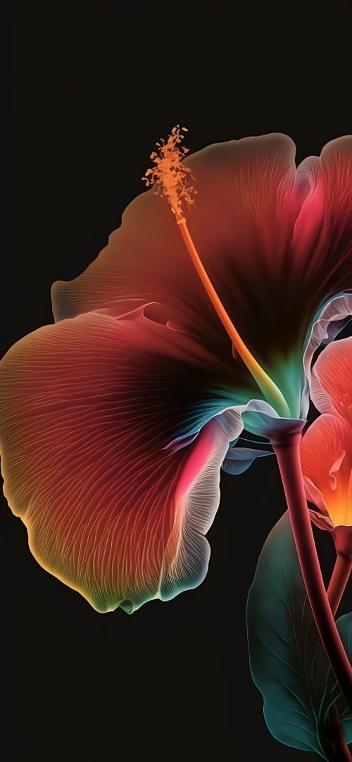 Translucent Hibiscus Bloom - 4K Wallpapers Wallpaper