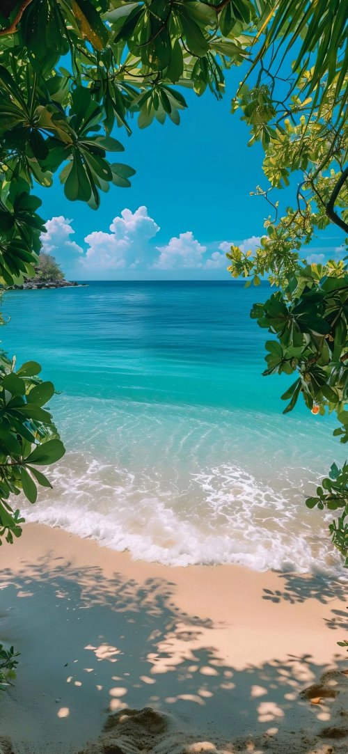 Tropical Beach Paradise View - beach Wallpaper