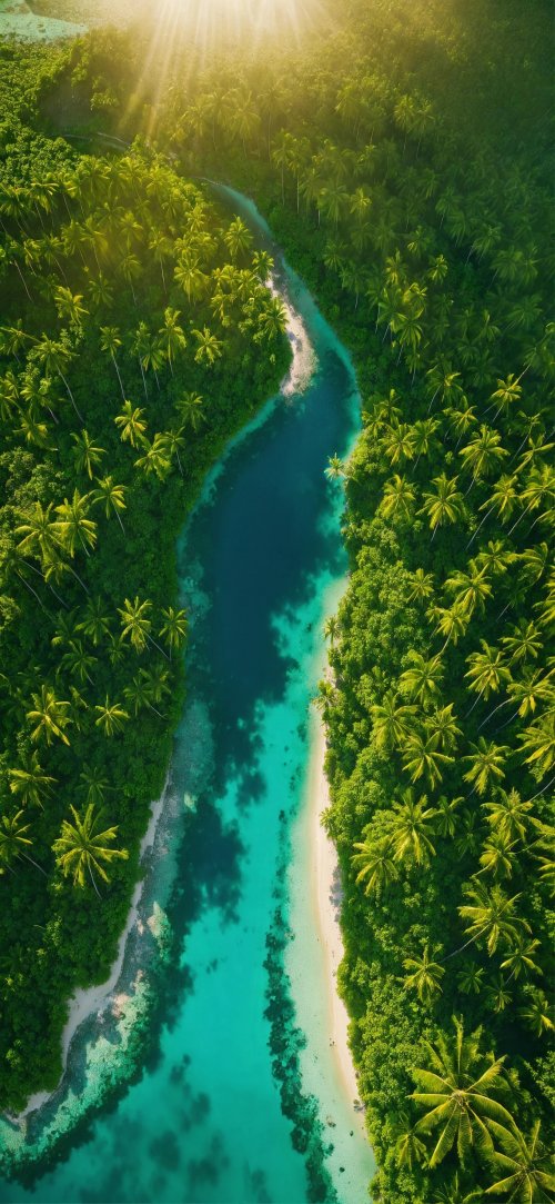 Tropical Paradise Aerial View