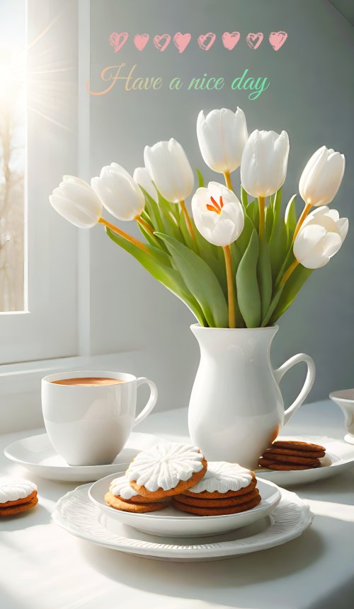 Tulips, Coffee, and Cookies