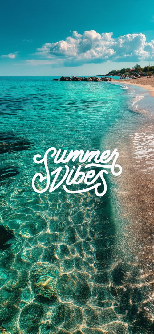 Turquoise Summer Beach Vibes - beach Wallpaper