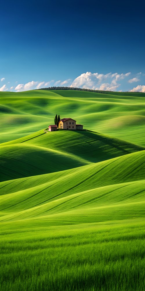 Tuscan Farmhouse Vista - Related Dope Wallpapers wallpaper