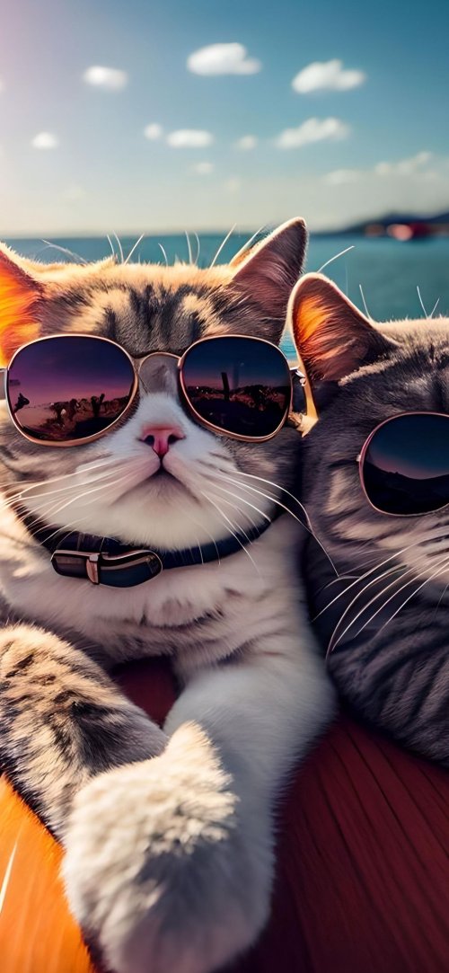 Two_Cats_with_Sunglasses - Related 4K Wallpapers wallpaper