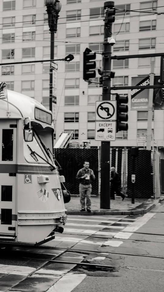 Urban Transit in Monochrome - Related Dark Wallpapers wallpaper
