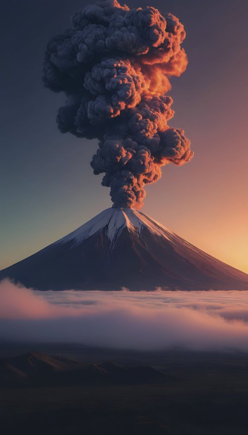Volcanic Eruption Sunset Glow - Related 4K Wallpapers wallpaper