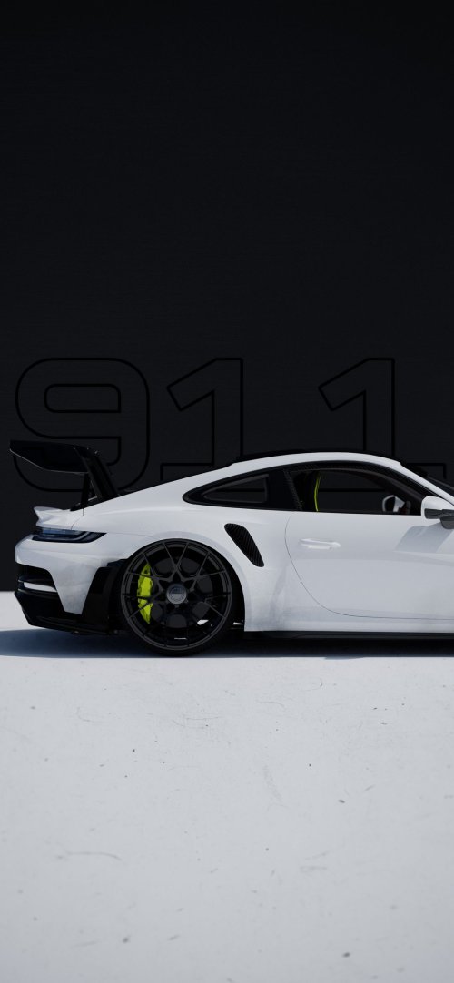 White_Porsche_911_Black_Wheels - Related Dark Wallpapers wallpaper