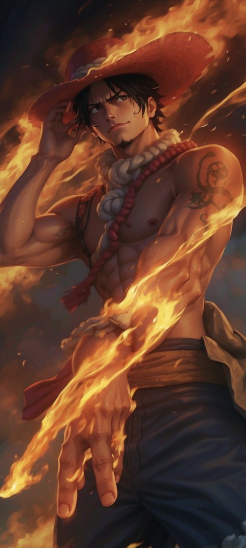 Ace in Flames Portrait - Related Dark Wallpapers wallpaper