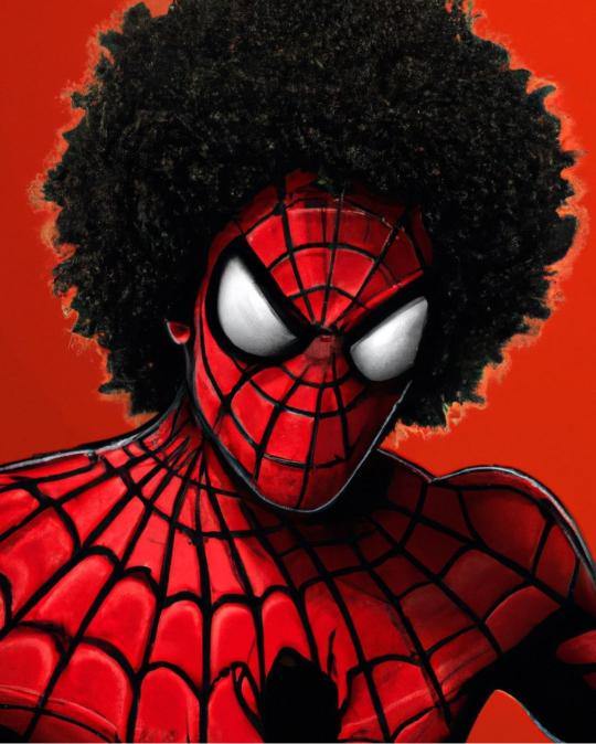 Afro Spider-Man Portrait