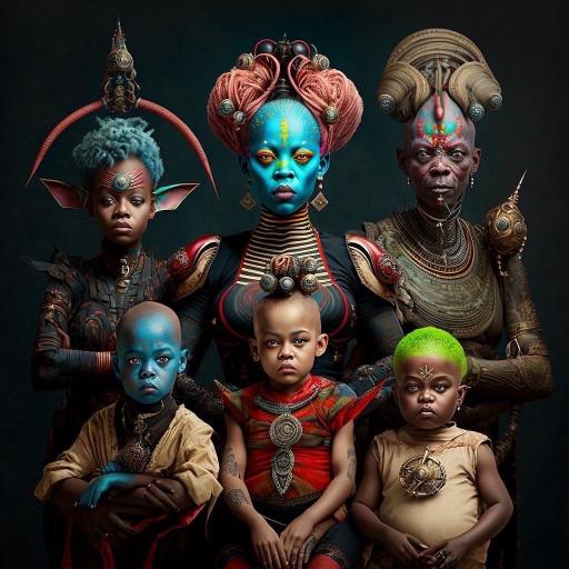 Alien Royal Family Portrait - Related Anime Wallpapers wallpaper