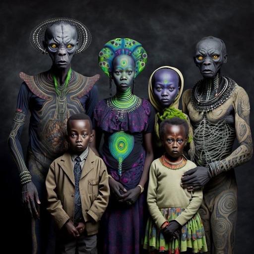 Alien Tribal Family Portrait - Related Anime Wallpapers wallpaper