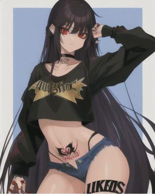 Anime Girl Rock Style