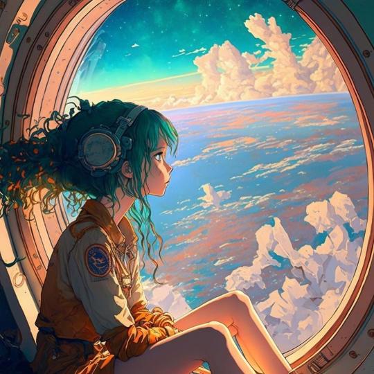 Anime Girl Space View - Related Anime Wallpapers wallpaper