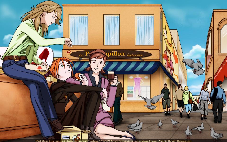 Anime Parisian Street Scene - Related Anime Wallpapers wallpaper