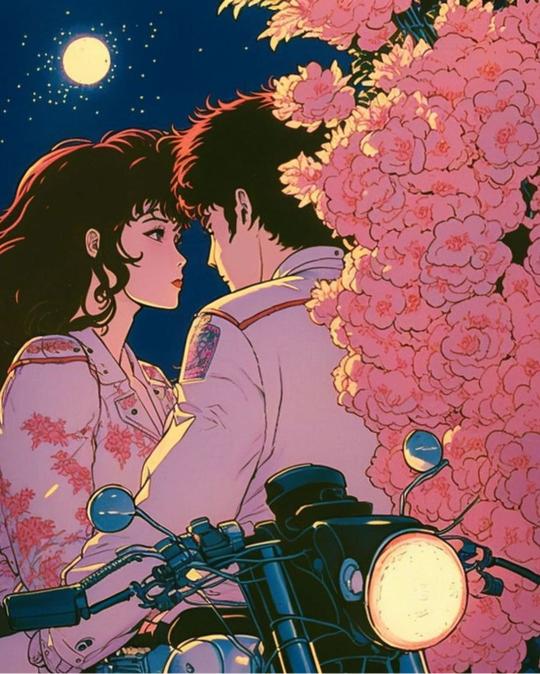 Anime Romance Motorcycle Ride - Related Anime Wallpapers wallpaper