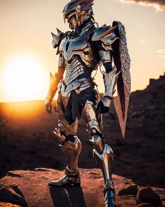 Armored Warrior Sunset - Related Anime Wallpapers wallpaper