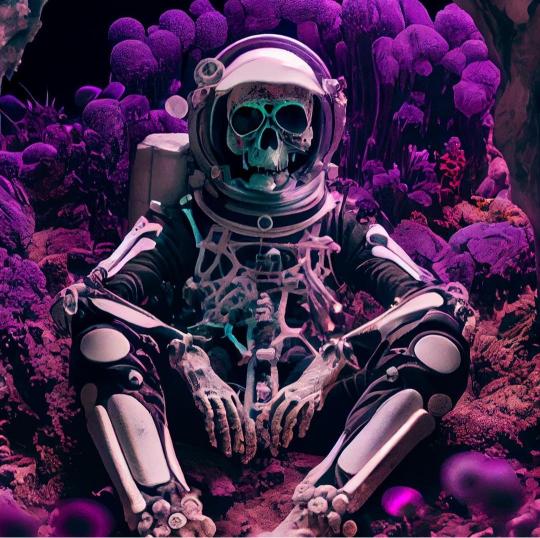 Astronaut Skeleton Purple Planet - Related Anime Wallpapers wallpaper