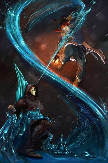 Avatar Waterbending Duel - Related Anime Wallpapers wallpaper