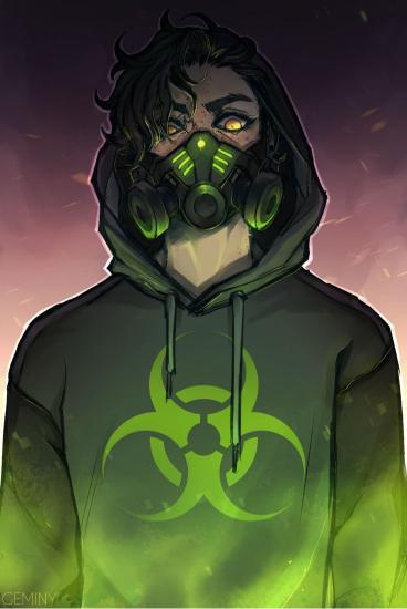 Biohazard Gas Mask Portrait - Related Anime Wallpapers wallpaper