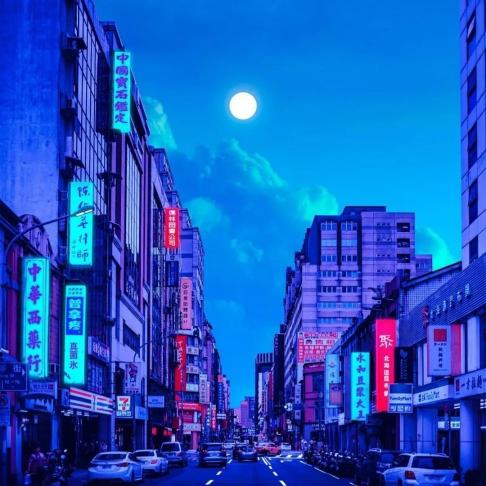 Blue City Nightscape - Related 4K Wallpapers wallpaper