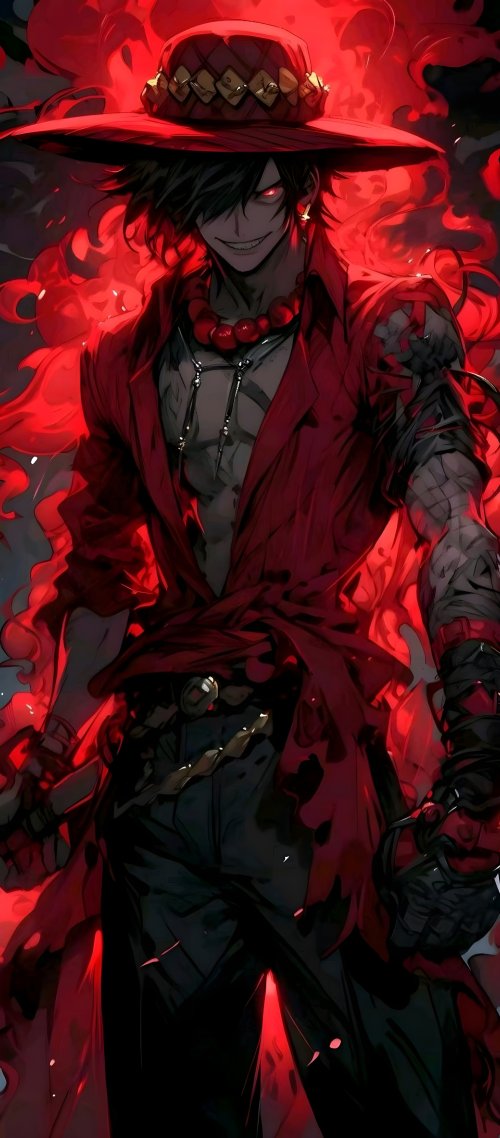 Crimson Anime Villain Portrait - Related Anime Wallpapers wallpaper