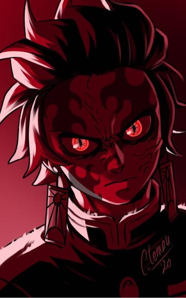 Crimson Tanjiro Kamado Portrait - Related Anime Wallpapers wallpaper