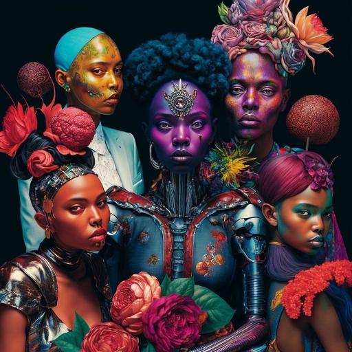 Cyberpunk Floral Queens - Related Dark Wallpapers wallpaper