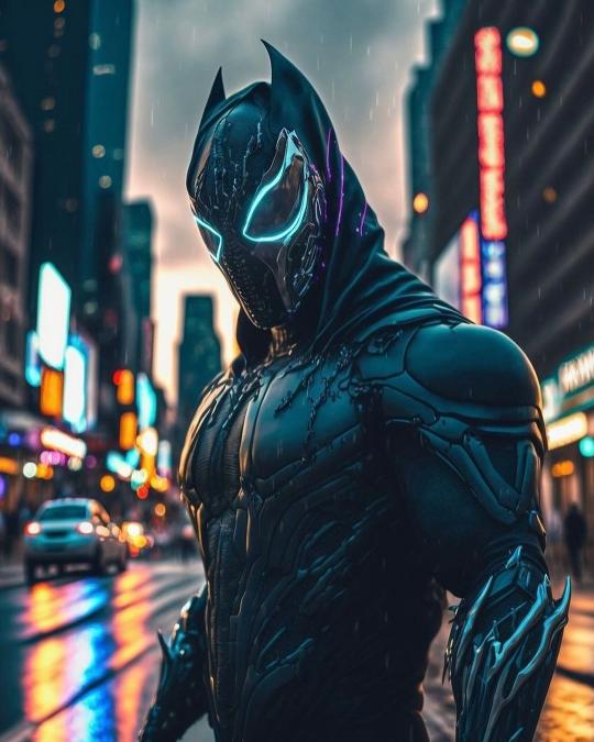 Cyberpunk Vigilante in City - Related Ghetto Wallpapers wallpaper