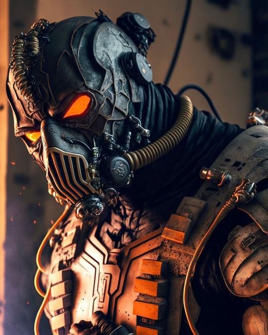 Cyberpunk Warrior Portrait - Related Anime Wallpapers wallpaper