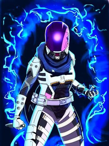 Cyberpunk Warrior with Energy - Related Dark Wallpapers wallpaper