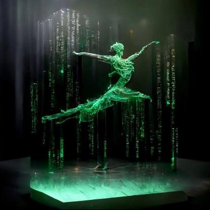 Digital Ballerina Sculpture