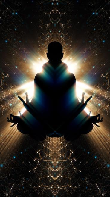 Enlightened Buddha Silhouette
