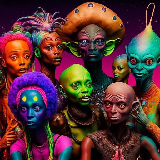 Exotic Alien Gathering - Related Anime Wallpapers wallpaper