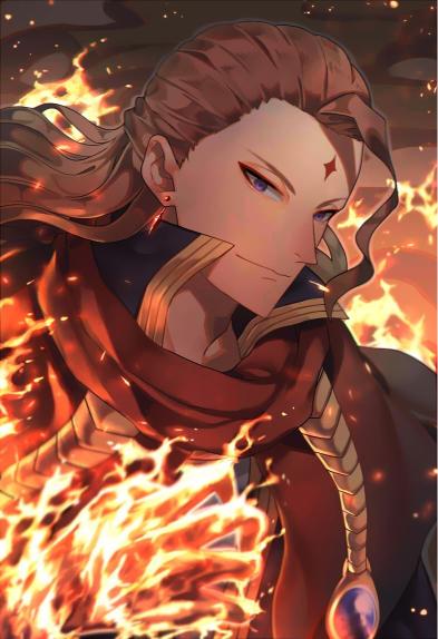 Fiery Anime Character Portrait - Related Anime Wallpapers wallpaper