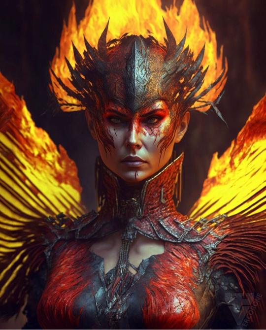 Fiery Phoenix Warrior - Related Anime Wallpapers wallpaper