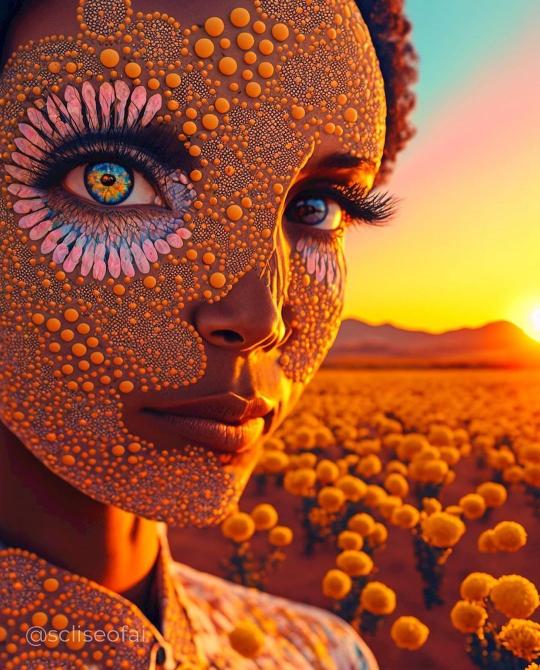 Floral Face Sunset - Related Anime Wallpapers wallpaper