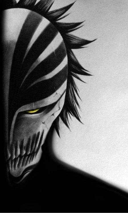 Hollow Mask Monochrome - Related Anime Wallpapers wallpaper
