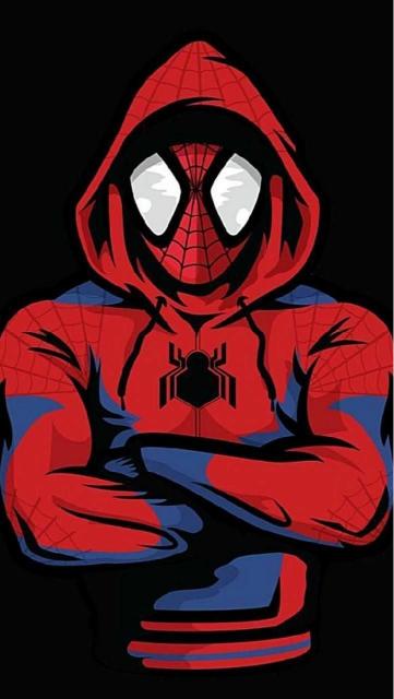 Hooded Spider-Man Cartoon - Related Anime Wallpapers wallpaper