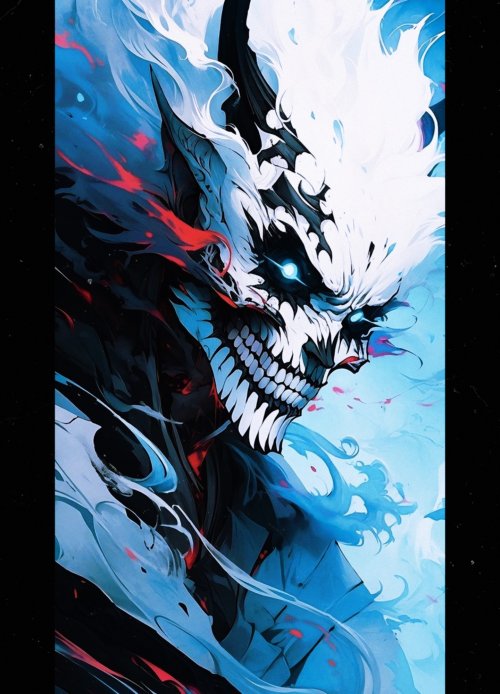 Icy Demon Grin Artwork - Related Anime Wallpapers wallpaper