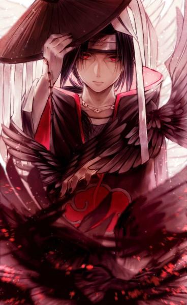 Itachi Uchiha Crow Wings - Related Anime Wallpapers wallpaper