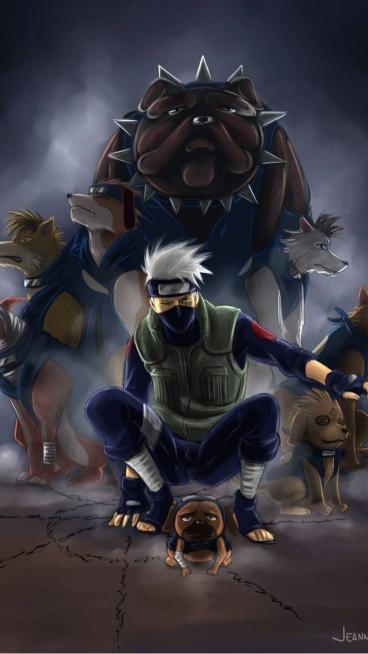 Kakashi and Ninja Dogs - Related Anime Wallpapers wallpaper