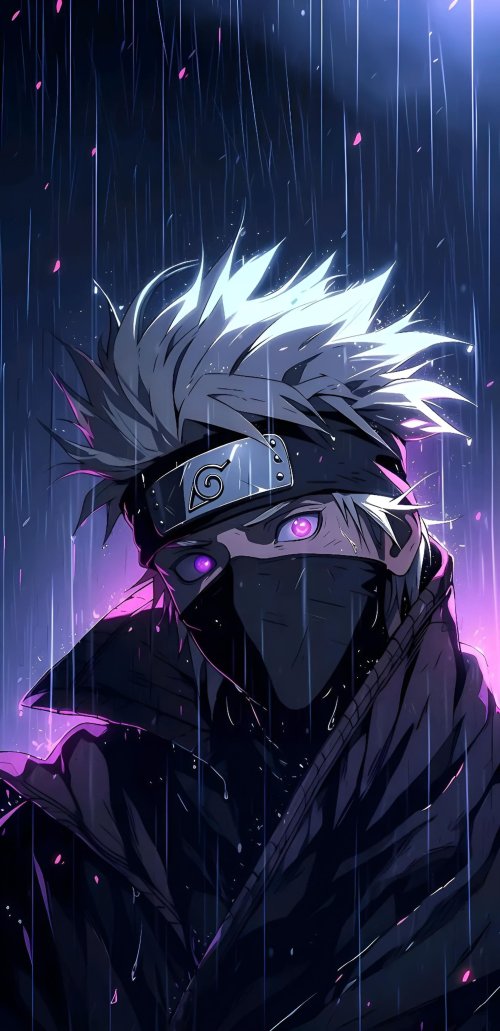 Kakashi_Hatake_Purple_Rain - Related Dark Wallpapers wallpaper