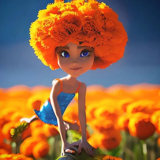Marigold Fairy in Bloom - Related Anime Wallpapers wallpaper