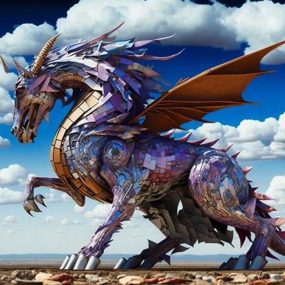 Mechanical Dragon Pegasus Sculpture - Related Anime Wallpapers wallpaper