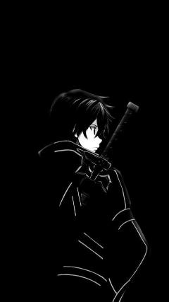 Monochrome Anime Swordsman - Related Anime Wallpapers wallpaper